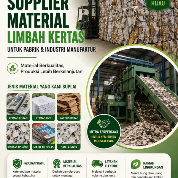 Kertassindo Supplier Material Limbah Kertas untuk Pabrik dan Industri Manufaktur